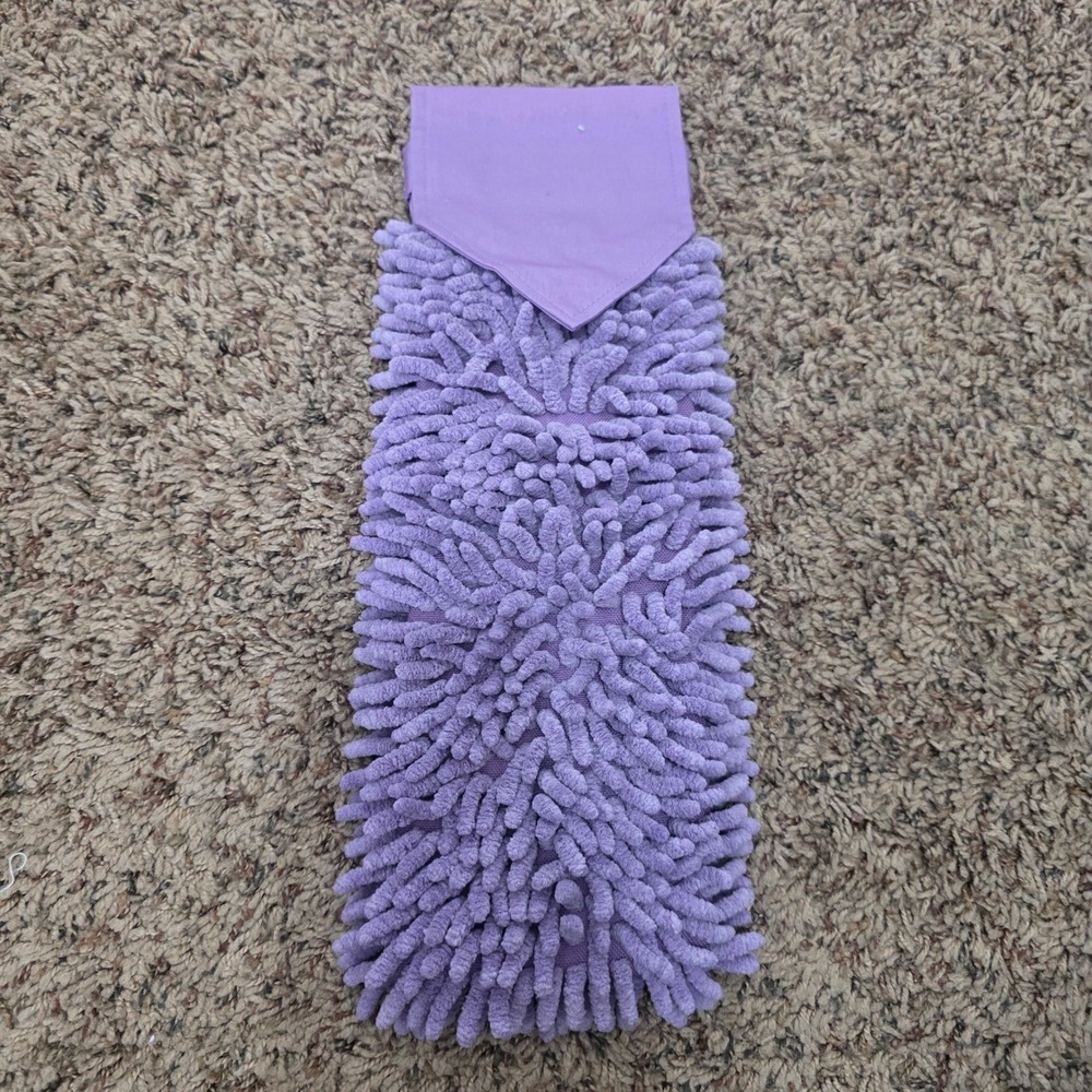 Norwex Chenille Hand Towel Hanging Eggplant Purple Microfiber BacLock New